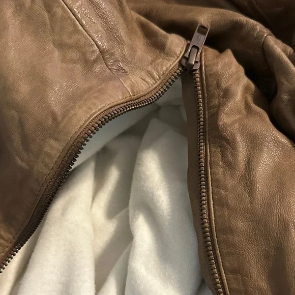 NICHOLAS K Sultan Jacket - Brown Leather Toggle Coat - Picture 15 of 16